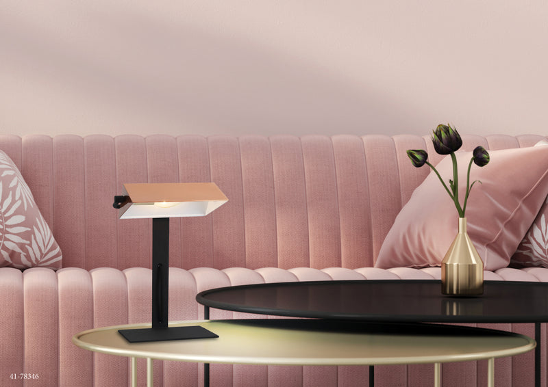 Candellux Bankier 1L table lamp E14 H 36cm