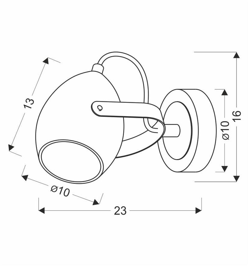 Candellux Anica 1L wall sconce lamp E14 H 16cm