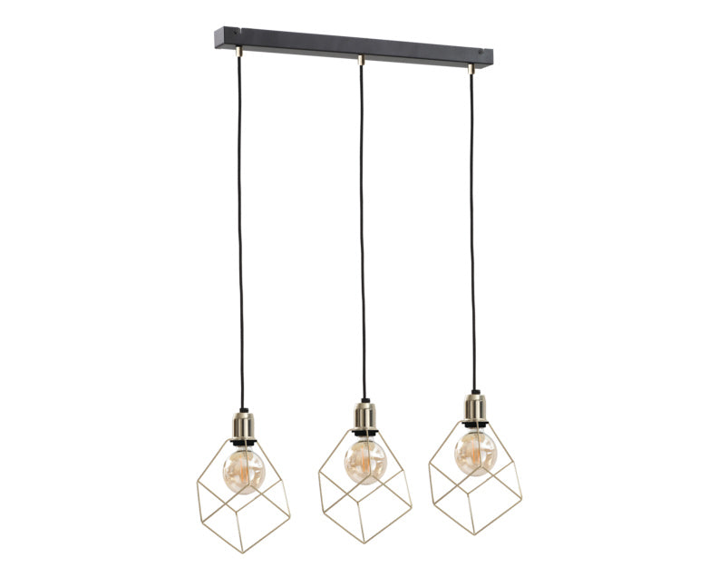 Keter Lighting Taho 3L linear suspension pendant lamp E27 H 120.0cm