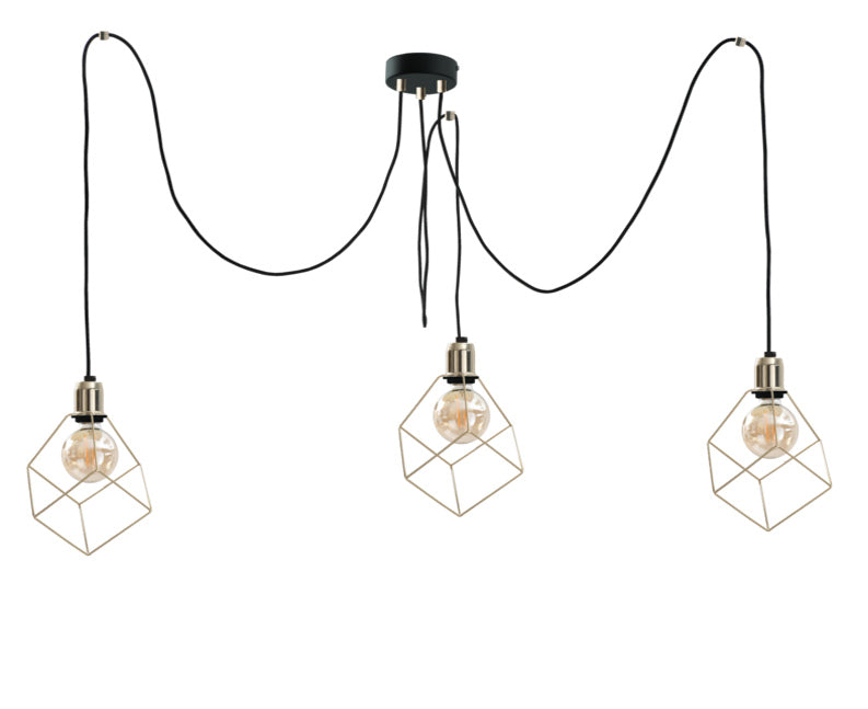 Keter Lighting Taho 3L pendant lamp E27 H 180.0cm