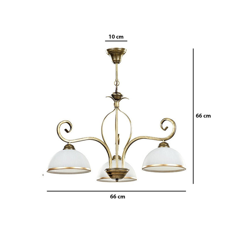 WIVARA hanglamp 3L, goud, E27