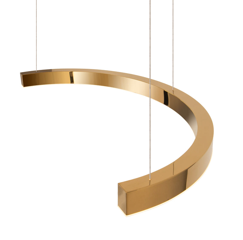 Maxlight Lotus 1L pendant lamp LED, gold, W 100cm