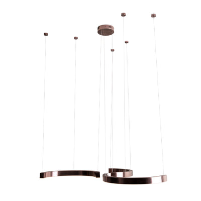 Maxlight Lotus 1L pendant lamp LED, brushed bronze, D 135cm