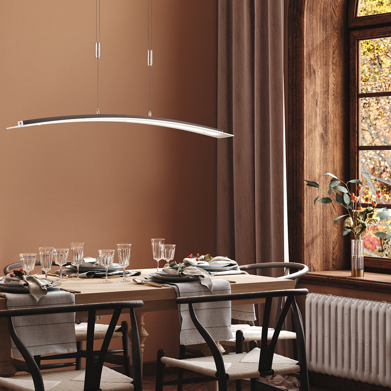 Fischer & Honsel Metis 1L lampada da soffitto con illuminazione a binario L 90 cm LED nero