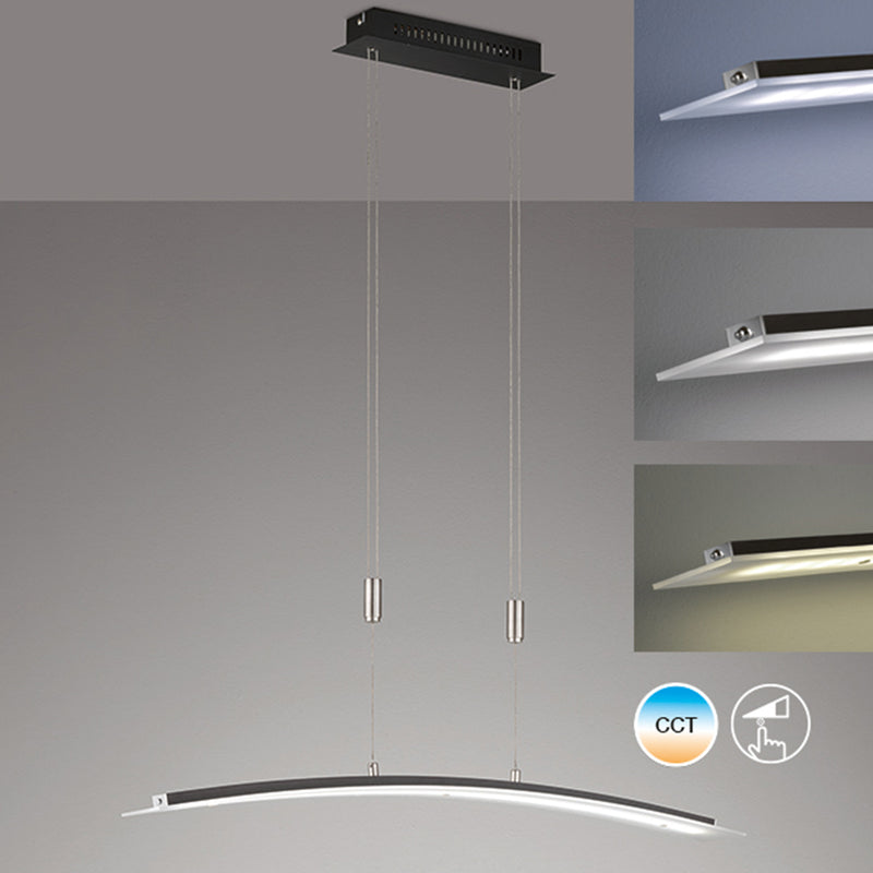 Fischer & Honsel Metis 1L lampada da soffitto con illuminazione a binario L 90 cm LED nero