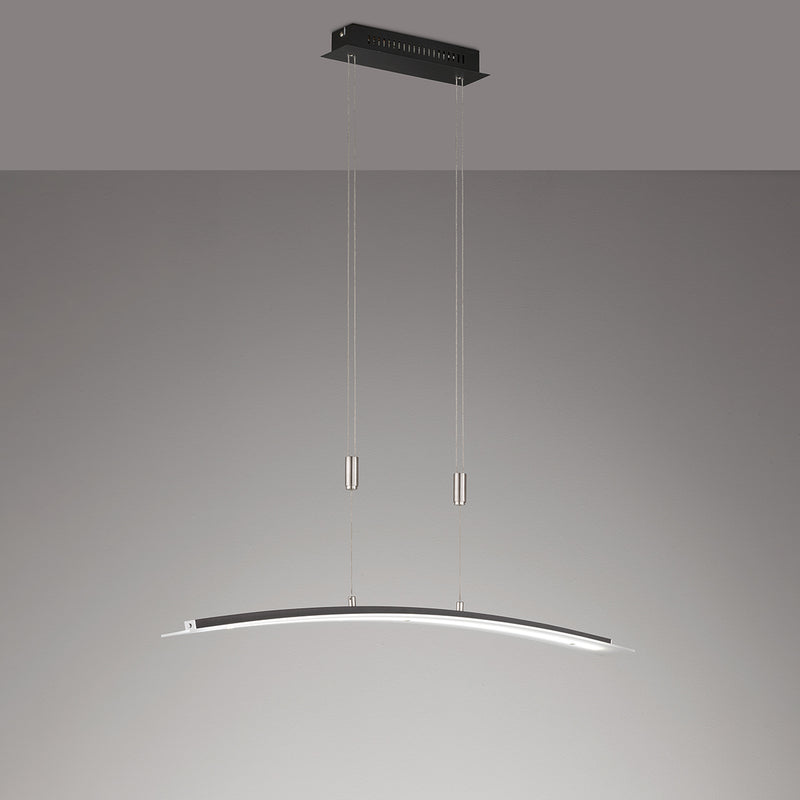 Fischer & Honsel Metis 1L lampada da soffitto con illuminazione a binario L 90 cm LED nero