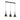 Linear pendant lamp Fischer & Honsel Senja 3L E27