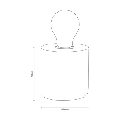 Strong Square Table Lamp 1xE27 Max.25W Gray/Black/White