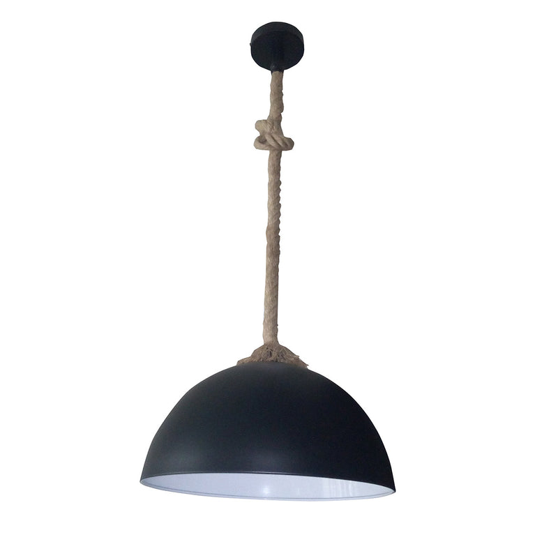 Fischer & Honsel Rope 1L pendant lamp D 40cm, black E27