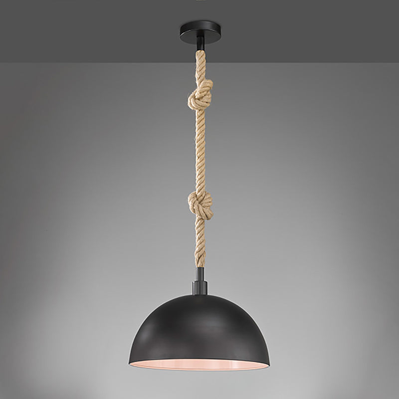 Fischer & Honsel Rope 1L pendant lamp D 40cm, black E27