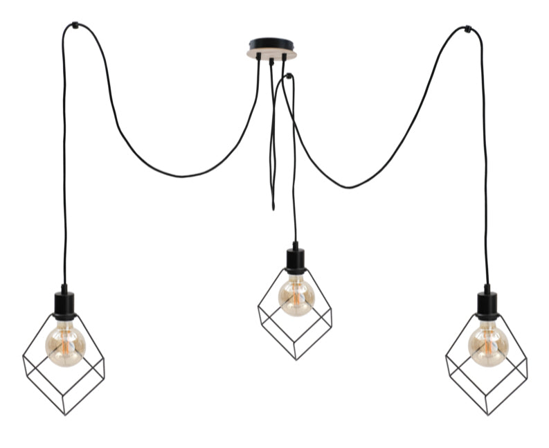 Keter Lighting Ruben 3L pendants E27 H 180.0cm