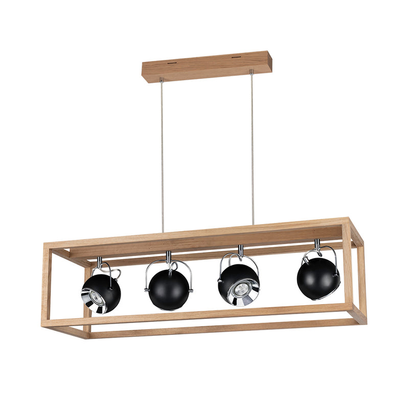 Roy Ceiling Lamp Incl.2xLED GU10 5W Oiled Oak/Satin