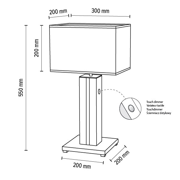 Lampada da terra Britop Lighting Flame 1L E27 dimmerabile, H 55cm