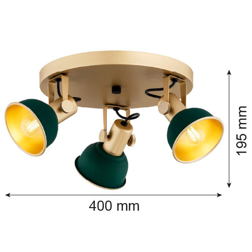 Argon Lenora 3L ceiling spotlight E14 H 19.5cm