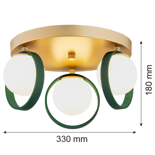 Argon Saturnia 3L ceiling lamp G9 H 18cm