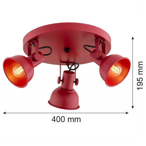 Argon Lenora 3L ceiling spotlight E14 H 19.5cm