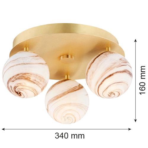 Argon Fabio 3L ceiling lamp E14 H 16cm