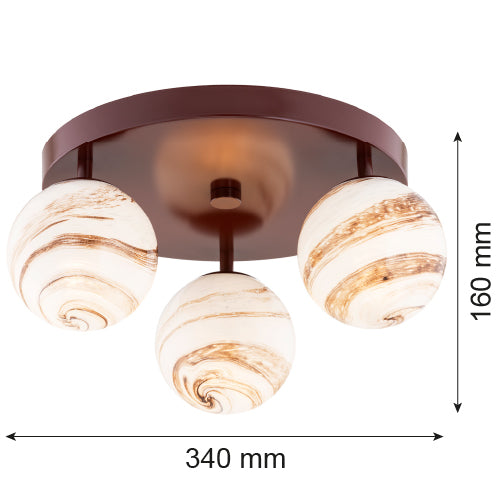 Argon Fabio 3L ceiling lamp E14 H 16cm