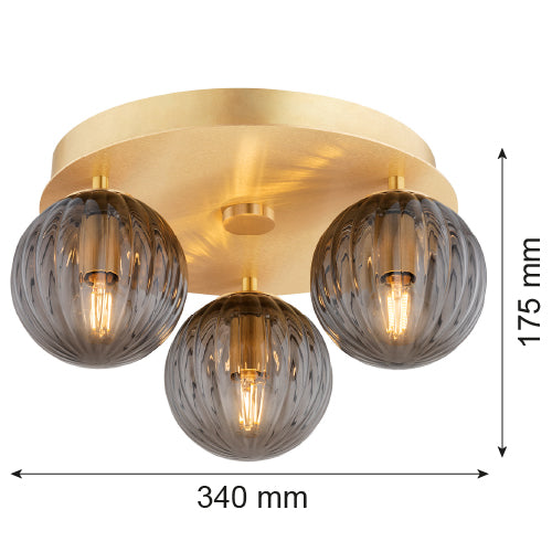 Argon Paloma 3L ceiling lamp E14 H 17.5cm