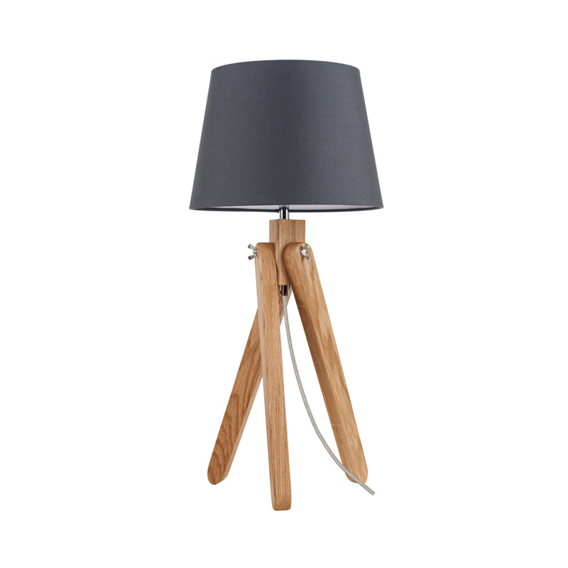 Rune Wooden FSC Table Lamp 1xE27 Max.40W Oiled Oak/Transparent Synthetic Cable/Dark Gray