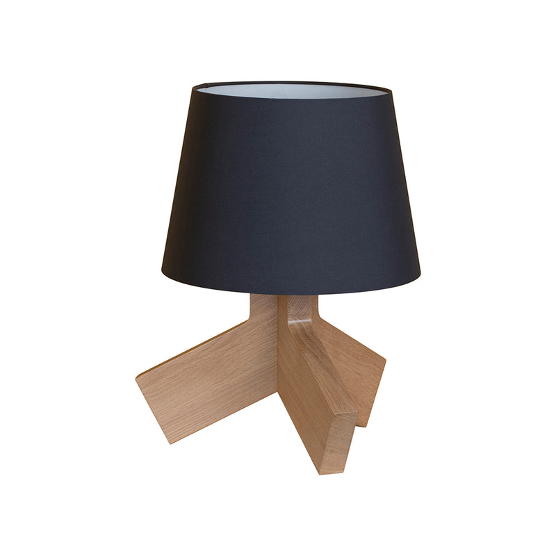 Tilda Wooden FSC Table Lamp 1XE27 60W Oak/Anthracite Synthetic Cable/Anthracite