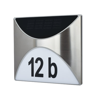 Solar House Number Wall Lamp Incl. 3x0.1W LED Satin/White/Black 