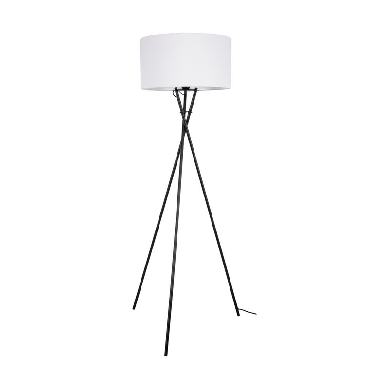 Hugo Floor Lamp 1xE27 Max.40W Black/Transparent/White