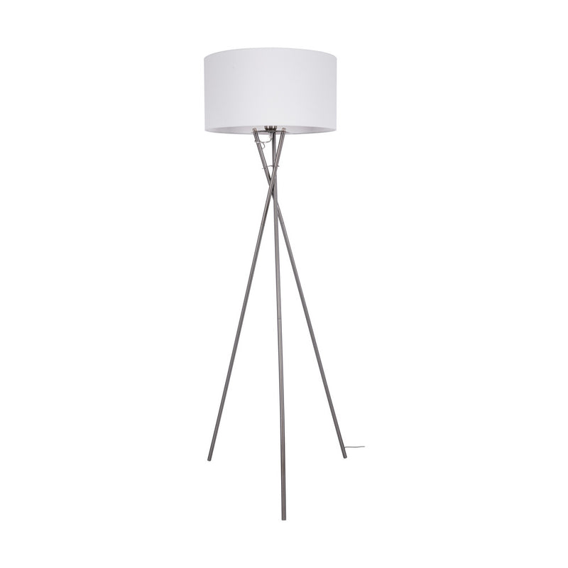 Hugo Floor Lamp 1xE27 Max.40W Satin/Transparent/White