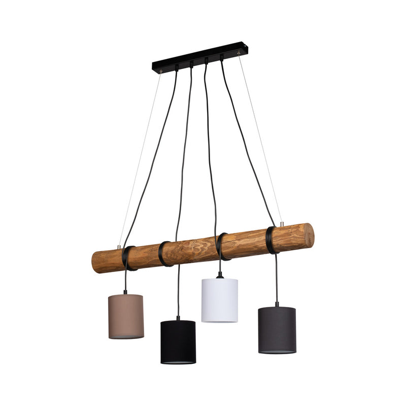 Pietro Mix Pendant Lamp 4xE27 Max. 25W Stained Pine/Black/Black PVC/White/Black/Brown/Anthracite