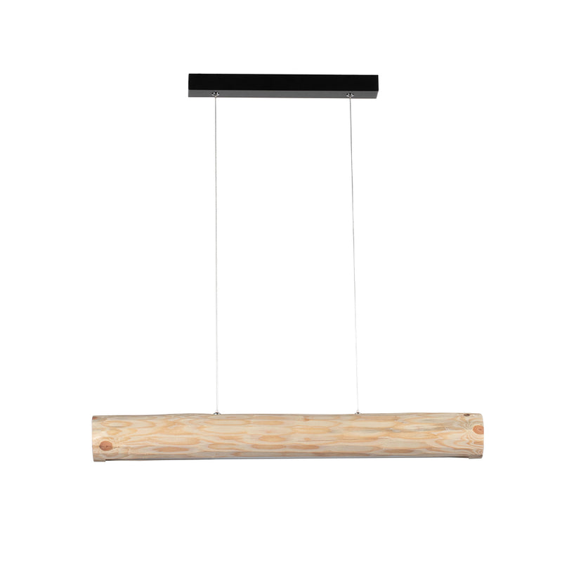 Lucas Pendant 1xLED 24V Integrated, 25,5W Natural Pine/Black Witch Touch Dimmer