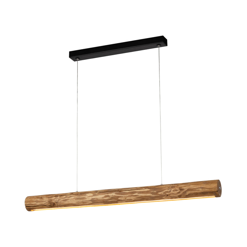 Lucas Pendant Lamp 1xLED 24V Integrated, 25.5W Stained Pine/Black/Transparent/Touch Dimmer