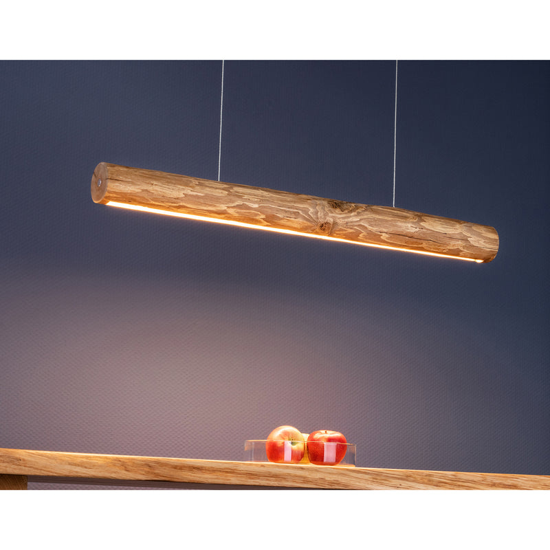 Lucas Pendant 1xLED 24V Integrated, 25,5W Natural Pine/Black Witch Touch Dimmer