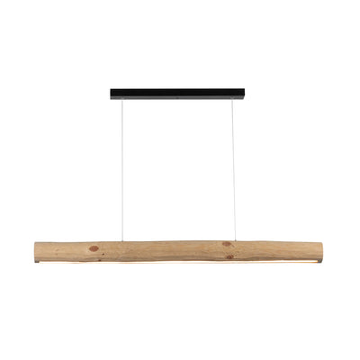 Lucas Pendant Lamp 1xLED 24V Integrated, 33W Natural Pine/Black Witch Touch Dimmer