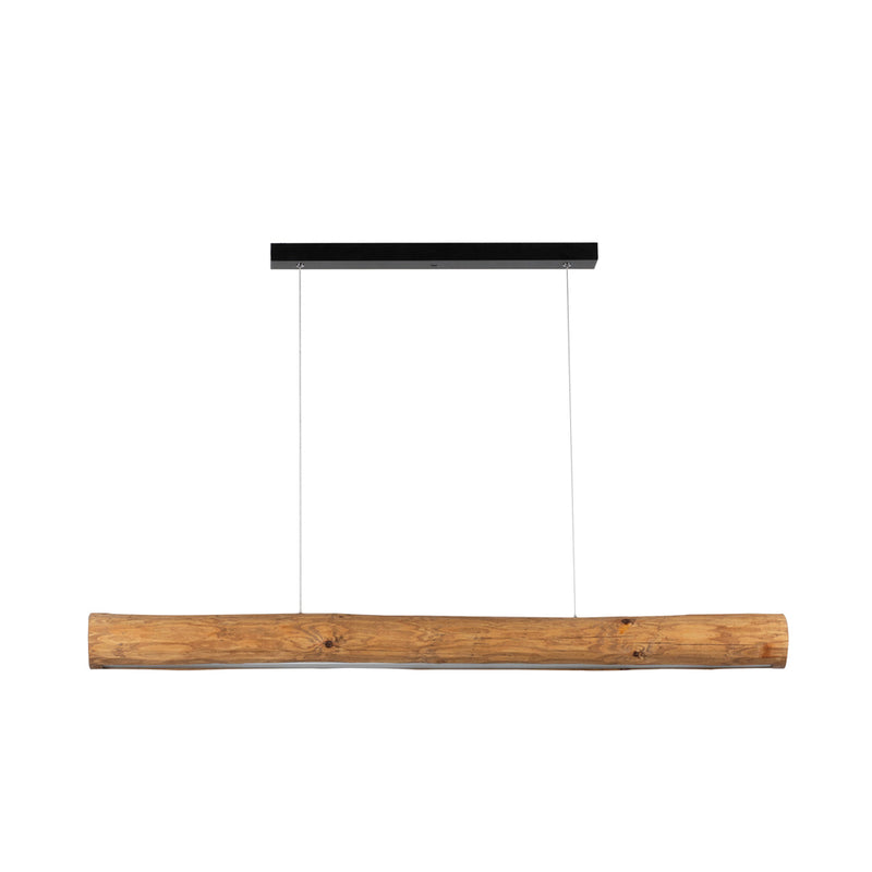 Lucas Pendant Lamp 1xLED 24V Integrated, 33W Stained Pine/Black/Transparent/Touch Dimmer