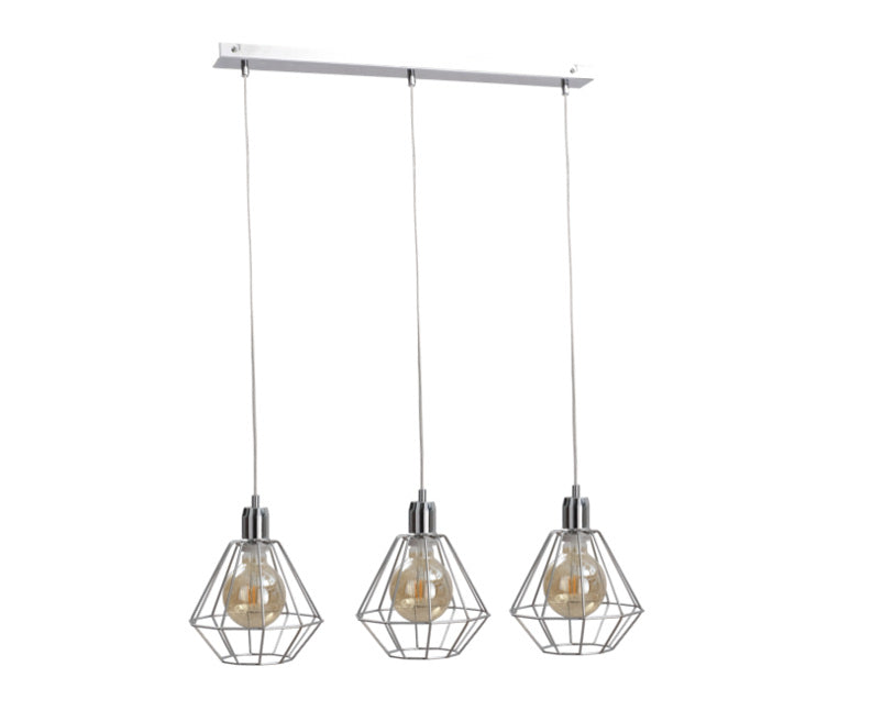 Keter Lighting Foskal 3L linear suspension pendant lamp E27 H 120.0cm