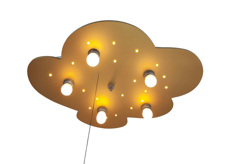 Ceiling light cloud, gold