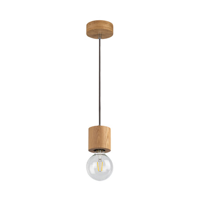 Trongo Pendant 1xE27 Max.60W Oiled Oak/Dark Grey/Braided