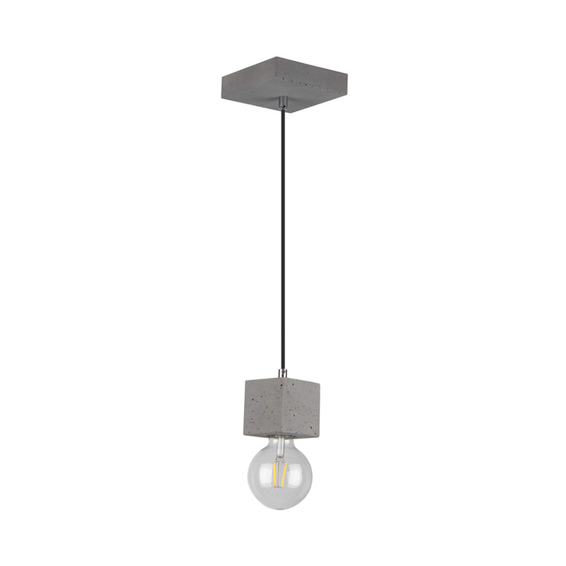 Strong Square Pendant 1xE27 Max.60W Grey/Black/Braided