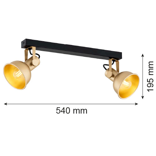 Argon Lenora 2L ceiling lamp E14 H 19.5cm