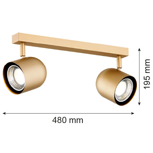 Argon Isola 2L ceiling spotlight GU10 H 19.5cm