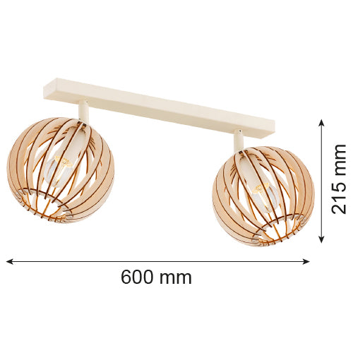 Argon Parula 2L ceiling lamp E14 H 21.5cm