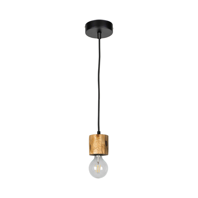 Pino Pendant Lamp 1xE27 Max.60W Steined Pine/Black