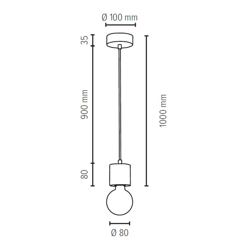 Pino Pendant 1xE27 Max.60W Natural Pine/Black