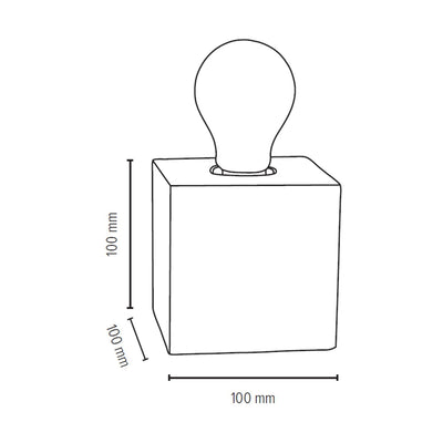 Trongo Round Table Lamp 1xE27 Max.25W Oiled Oak/Black PVC/White