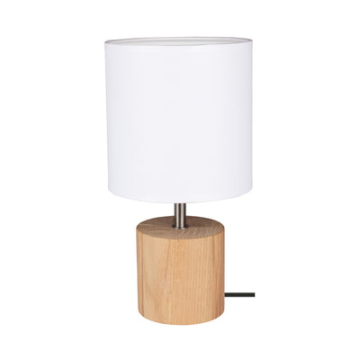 Trongo Square Table Lamp 1xE27 Max.25W Oiled Oak/Black PVC