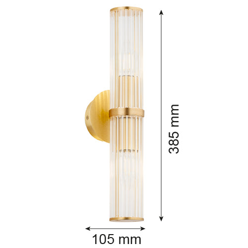 Argon Hampton 2L wall sconce lamp E14 H 38.5cm