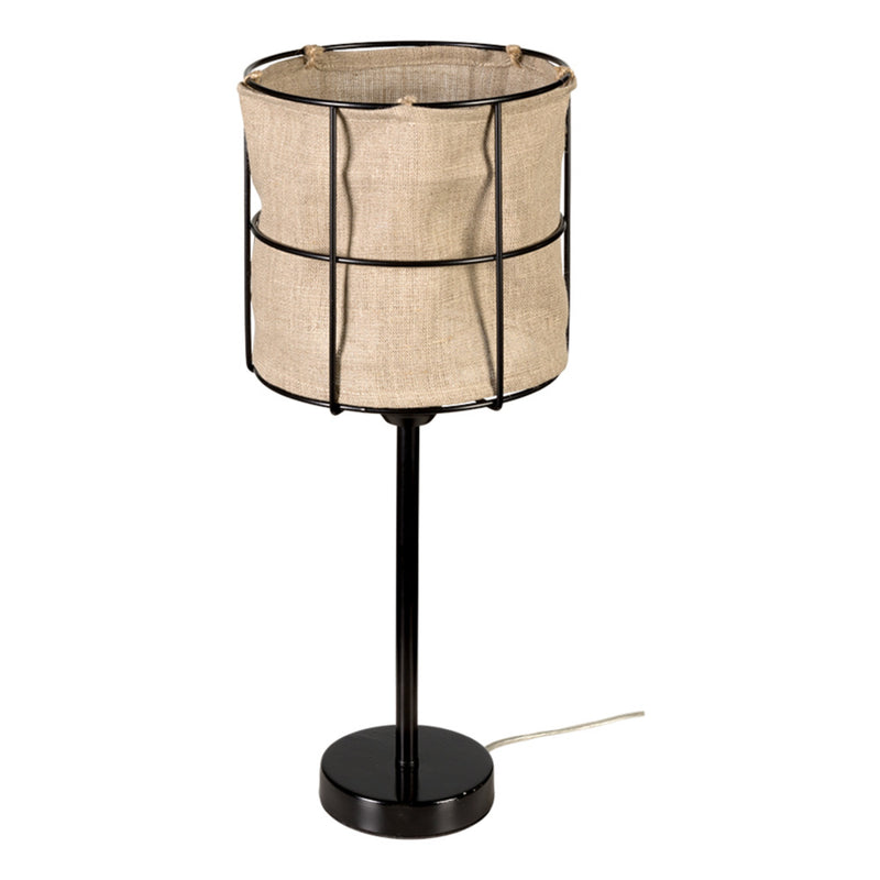 Marinero Floor Lamp 1xE27 Max.15W LED Black/White Linen