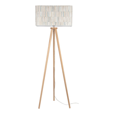 Malo Floor Lamp 1xE27 40W Oiled Oak/Transparent PVC/Multicolor