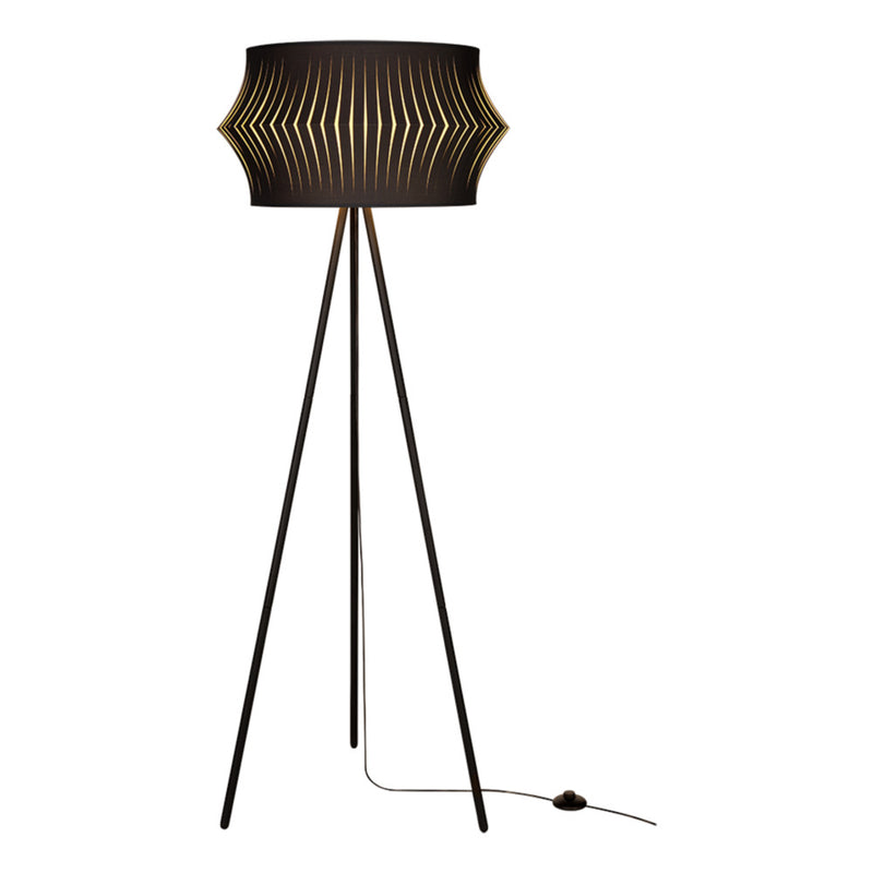 Lotus Floor Lamp 1xE27 Max.60W Black/Black PVC/Gray