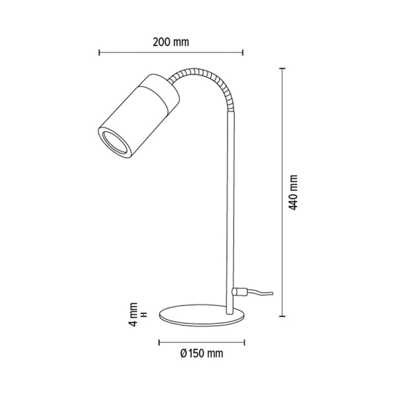 Britop Lighting Annick 1L lampe de bureau GU10, H 44cm